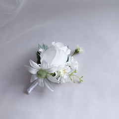 Rose Flannel Wedding Buttonhole Boutonniere
