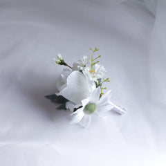 Rose Flannel Wedding Buttonhole Boutonniere