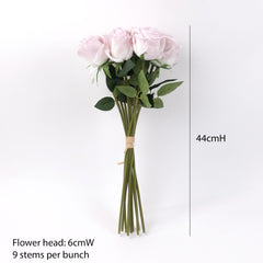 9 Heads Rose Bunch