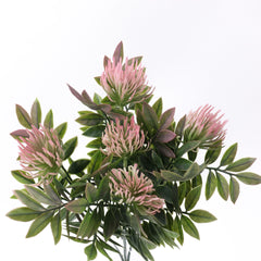 Artificial pink 5 Heads Leucospermum Pincushion Bush 33cmH