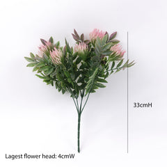 5 Heads Leucospermum Pincushion Bush 33cmH