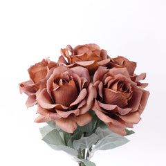 artificial rust rose bunch