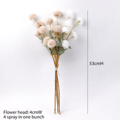 4pcs Chrysanthemum Pompom Spray Bunch