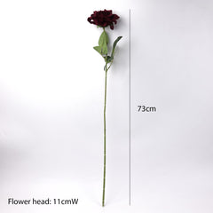 Single Rose Stem in Burgundy