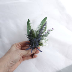 Native Thistle Wedding Buttonhole