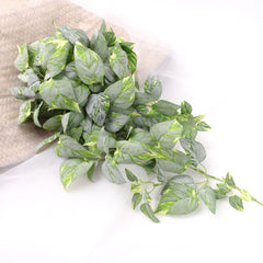 Artificial Pothos Plant Hanging in White Green