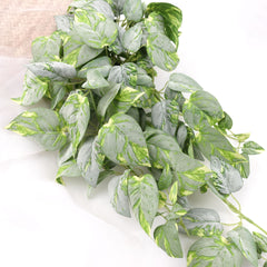 Artificial Pothos Plant Hanging in White Green