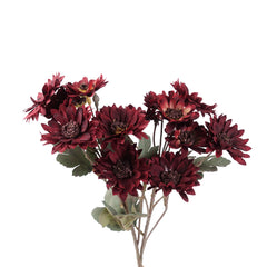 Daisy Flower Bunch in Burgundy