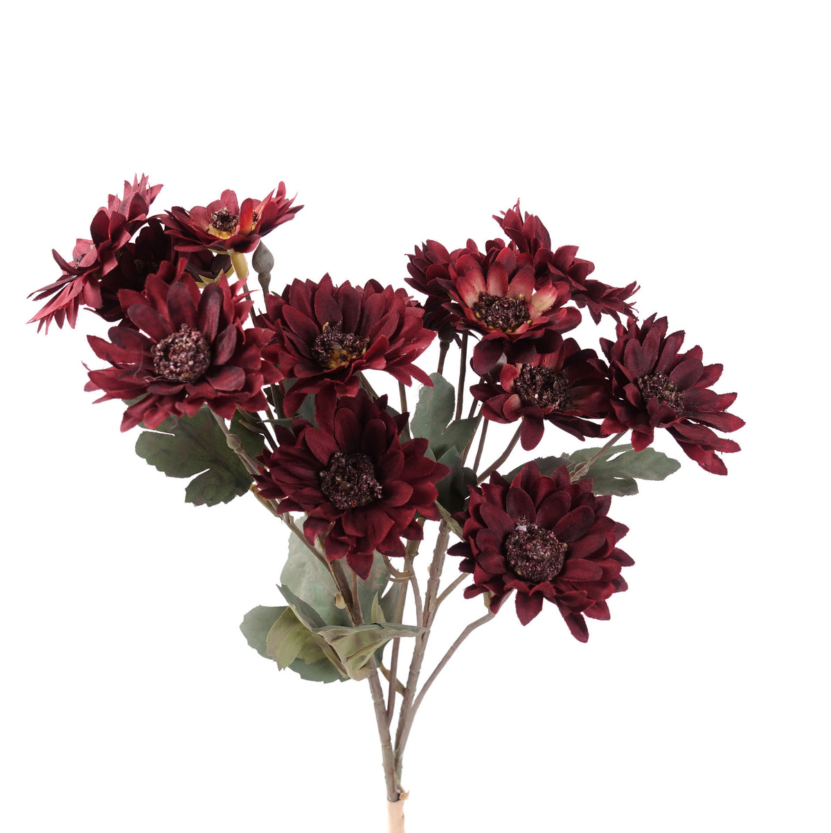 Daisy Flower Bunch in Burgundy