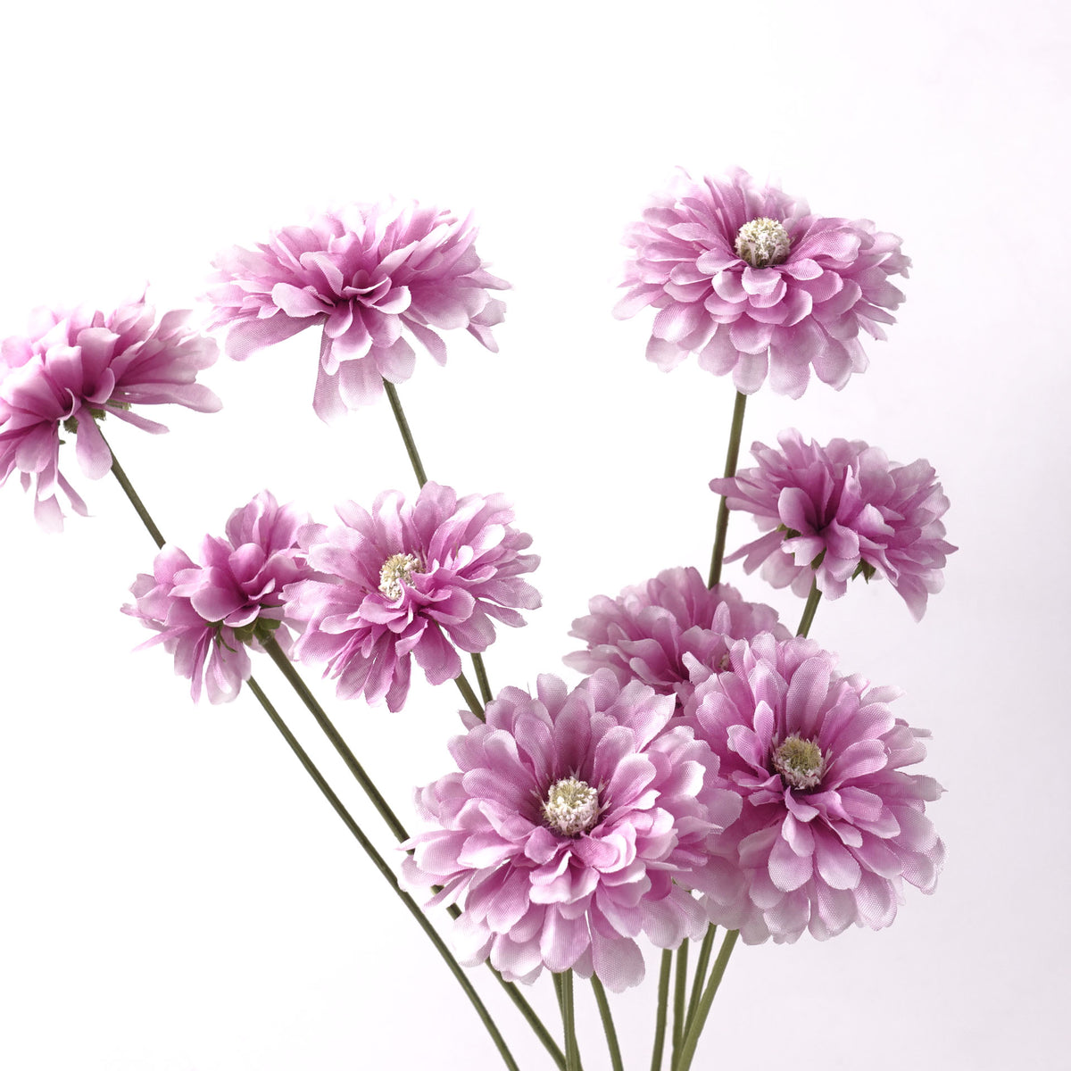 9 Heads Zinnia Dahlia Bunch Pink