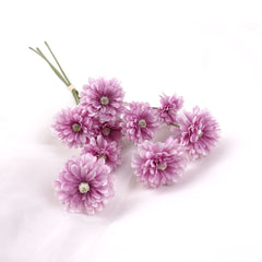 9 Heads Zinnia Dahlia Bunch Pink