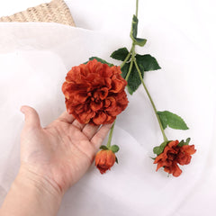 3 Heads Artificial Dahlia Stem Rust