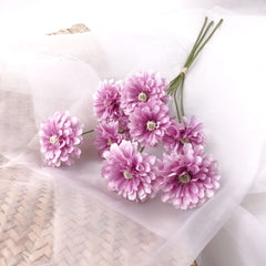 9 Heads Zinnia Dahlia Bunch Pink