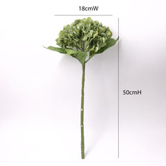 Real Touch Hydrangea Stem Green 50cmH