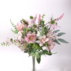 Soft Pink Wildflower Bunch | 50cmH Mixed Pink Floral Bouquet