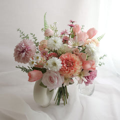 Dahlia Tulip Rose Wedding Bouquet