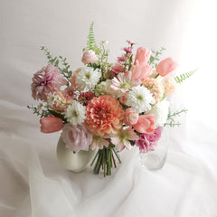 Dahlia Tulip Rose Wedding Bouquet