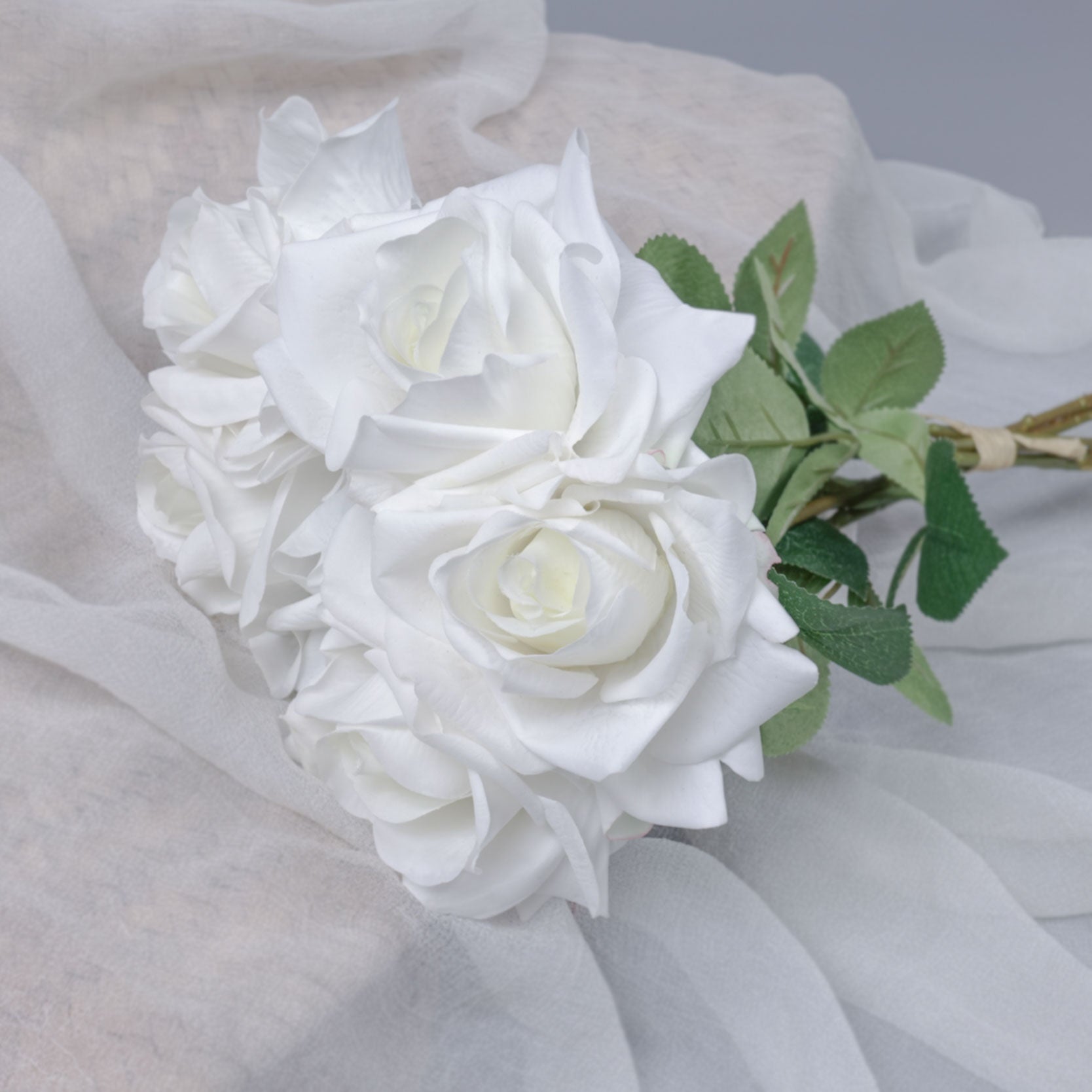 50 Long Roses 5H Real-touch Long Stemmed Rose Bouquet 50cmH – Jfloral