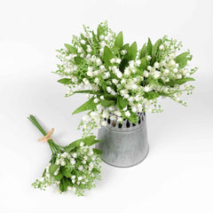 Two Bunches Lily of the Valley Bunch 34cmH