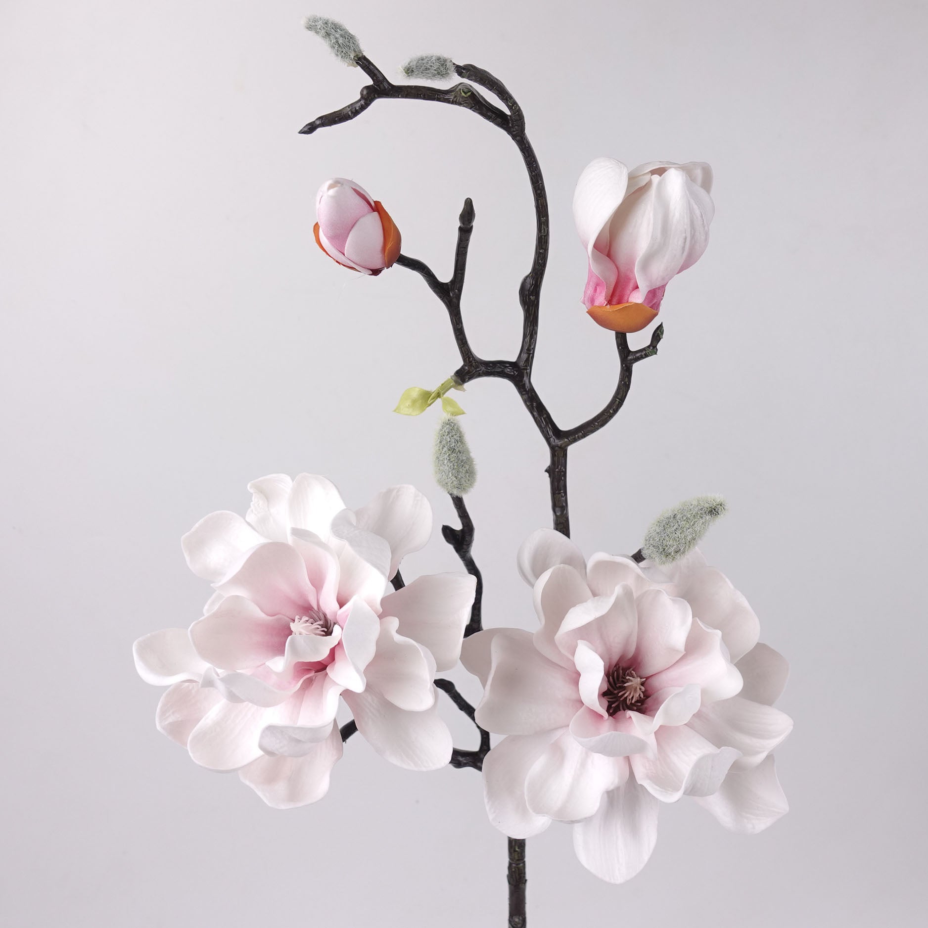 Artificial Real-touch Magnolia Stem Pink