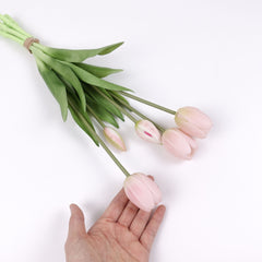 5 Stems Real Touch Tulip Bunch 40cmH