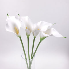 4pcs Small Head Real-touch Calla Lily Stem