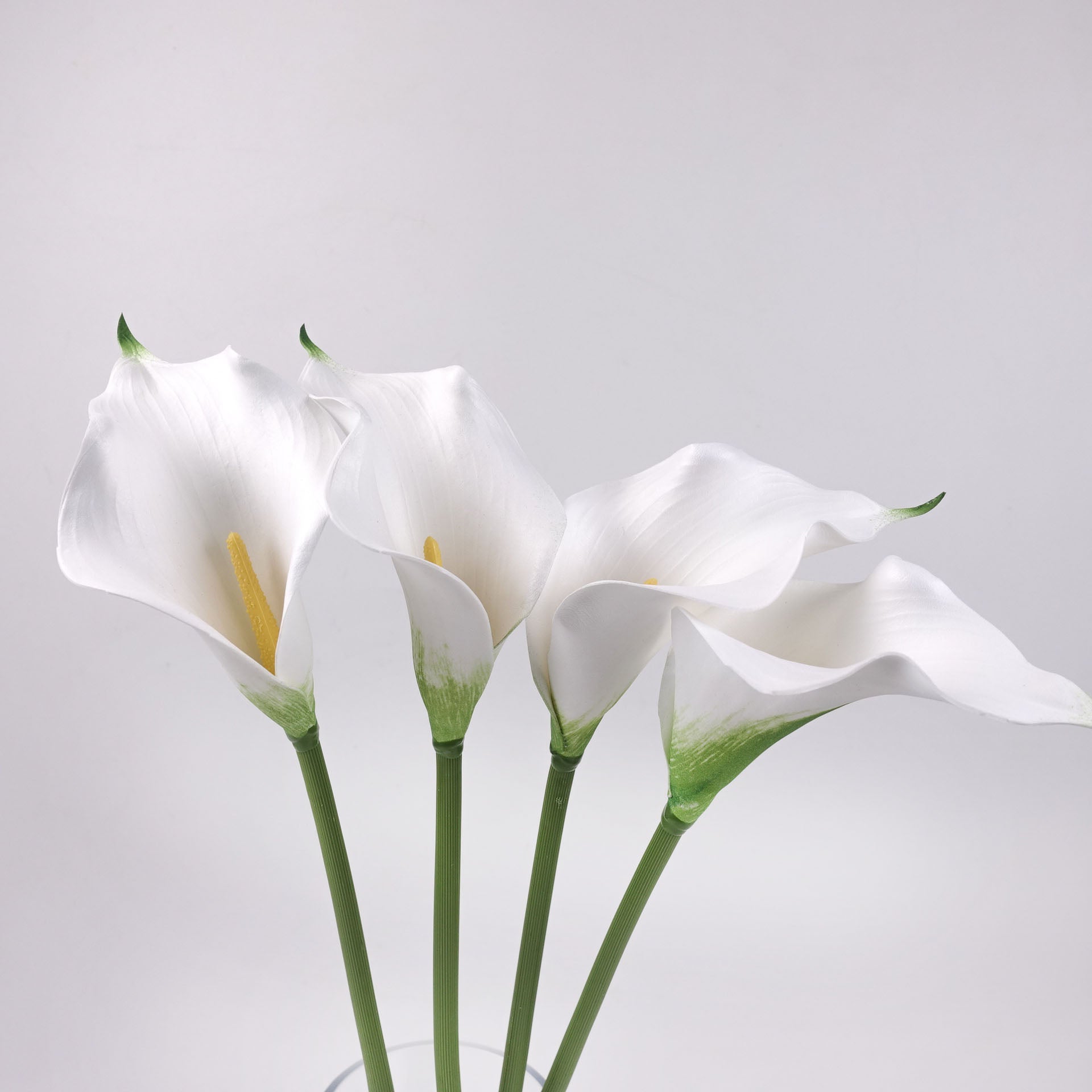 Artificial  4pcs Small Head Real-touch Calla Lily Stem