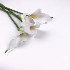 4pcs Small Head Real-touch Calla Lily Stem