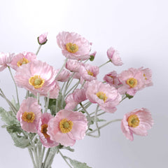 Artificial Poppy Flower Stem 60cmH