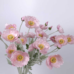 Artificial Poppy Flower Stem 60cmH