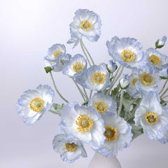 Artificial Poppy Flower Stem 60cmH