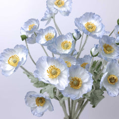 Artificial Poppy Flower Stem 60cmH