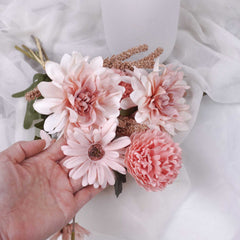 Dahlia Daisy Mum Mix Bouquet 37cmH