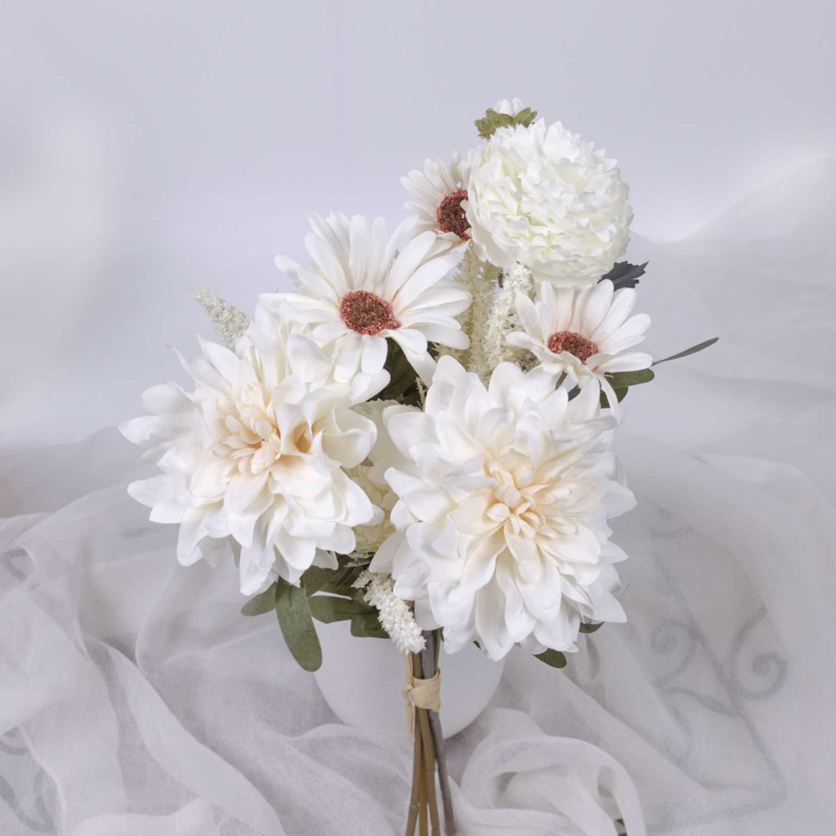 Dahlia Daisy Mum Mix Bouquet 37cmH