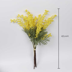 5 Stems Artificial Wattle Bouquet 42cmH