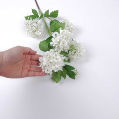 5 Heads Snowball Hydrangea Stem 77cmH