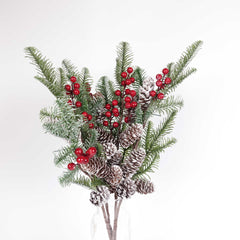 Pinecone and Berry Stem 70cmH