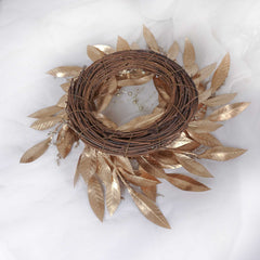 Gold Leaf Wreath 35cmD