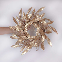 Gold Leaf Wreath 35cmD