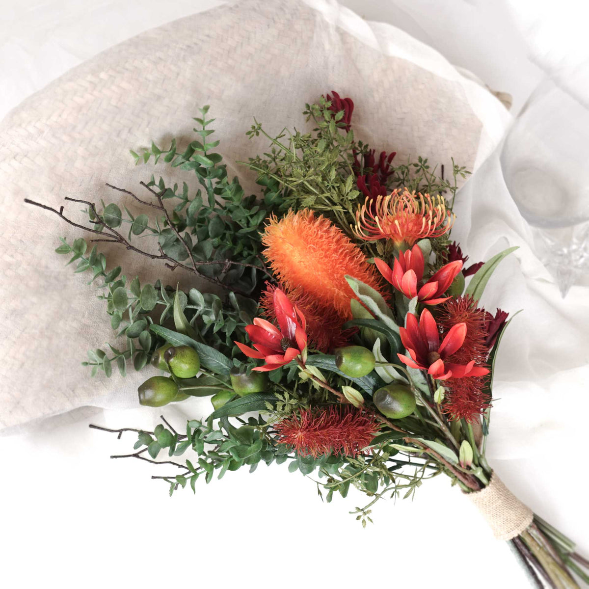 Native Banksia Leucadendron Bouquet 70cmH x 40cmW