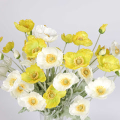 Artificial Poppy Flower Stem 60cmH