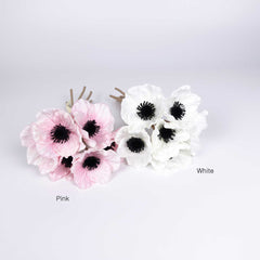 6 Stems Real-touch Anemone Bunch 25cmH