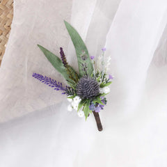 Native Thistle Wedding Buttonhole Boutonniere