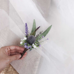 Native Thistle Wedding Buttonhole Boutonniere