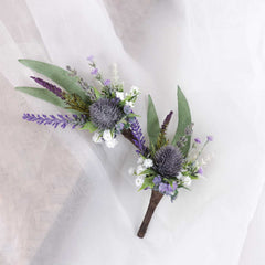 Native Thistle Wedding Buttonhole Boutonniere