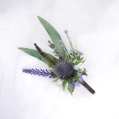 Native Thistle Wedding Buttonhole Boutonniere