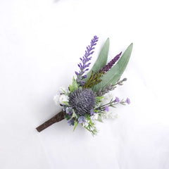 Native Thistle Wedding Buttonhole Boutonniere