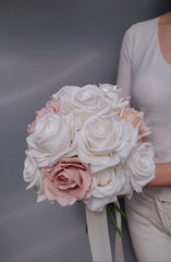 360-degree Design Real-touch Rose Wedding Bouquet