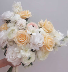 Real-touch Rose Ranunculus Wedding Bouquet