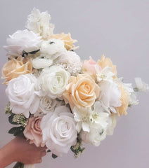 Real-touch Rose Ranunculus Wedding Bouquet